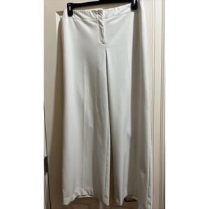 Chico's Size 1.5 Size 10 Wide Leg Winter white Dress Pants Coastal